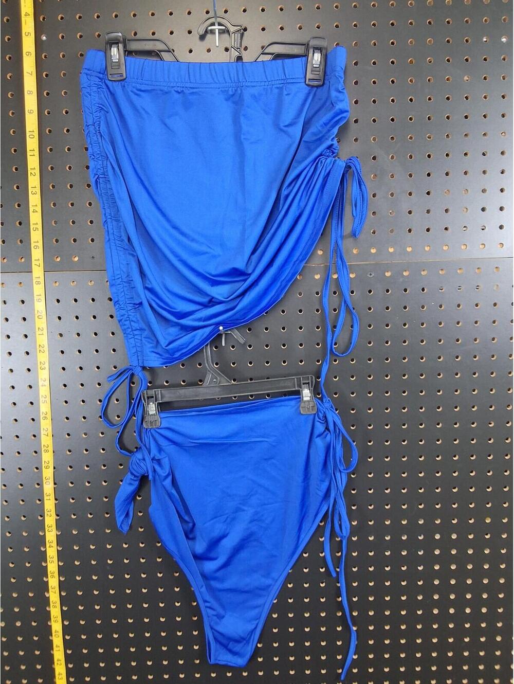 Deep Sky Blue Two-Piece Swim Set - Size L - Stylish & Comfy